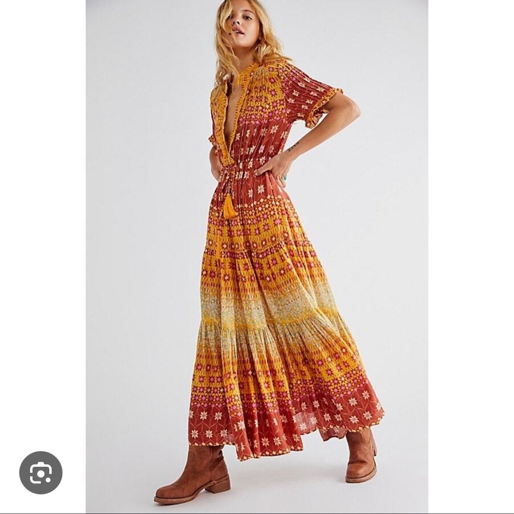 FREE PEOPLE RARE FEELING MAXI DRESS